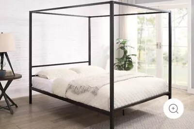 Four Poster Bed Frame Black Double £299.99 RRP • £135