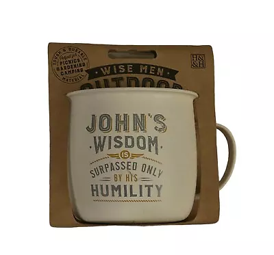 History & Heraldry Outdoor Mug - Melamine Mug - Personalised To John • £2.95