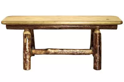 Log Dining Bench 45  Rustic Benches Amish Made Lodge Cabin Style Furniture • $454.77