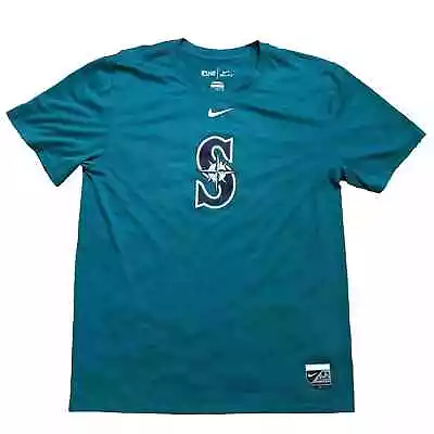 Nike Dri-Fit Seattle Mariners Shirt Large Men’s Teal Short Sleeve MLB Baseball • $20