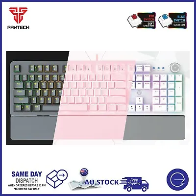 $69 • Buy Fantech Gaming PC Mechanical Keyboard LED Backlit Anti-Ghosting With Wrist Rest