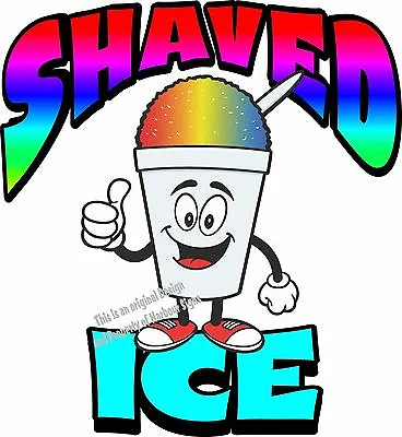 Shaved Ice Vinyl Decal 14  Shave Concession Ice Cream Food Truck Cart • $16.99