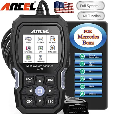 $89 • Buy ANCEL BZ700 OBD2 Scanner All System Diagnostic For Mercedes Benz Car Code Reader