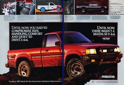 1987 Mazda B2600 4x4 Truck Original 2-page Advertisement Print Art Car Ad K33 • $9.56