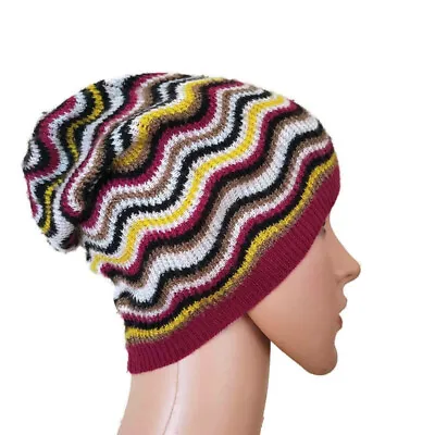 Missoni Zigzag Knit Beanie Multi Color Hat Ladies Women Wool Blend • $80