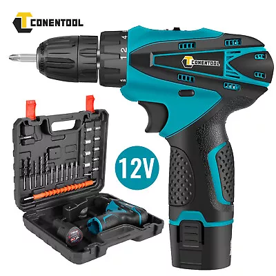 12V Cordless Drill Electric Screwdriver Power Driver Combi Drills Set W/ Battery • £17.99