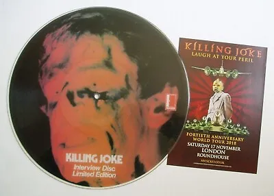 £11.80 • Buy KILLING JOKE - 12  PICTURE DISC Jaz Coleman PROMO - 1985 Rare Vinyl + Gig FLYER