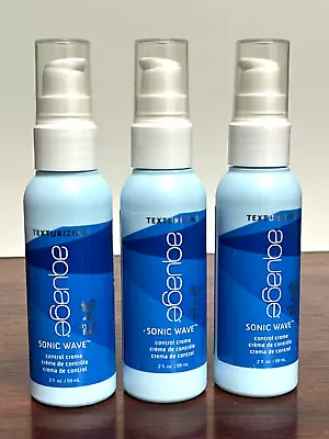 3x AQUAGE SONIC WAVE TEXTURIZING CONTROL CREME 2.0oz / 59ml Ea NEW • $11.95