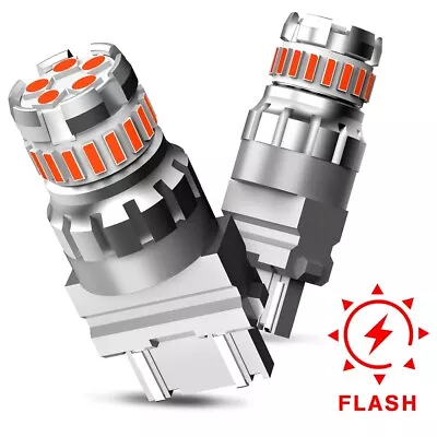 AUXITO 4157 3156 3157 LED Turn Signal Light Bulbs CANBUS Anti Hyper Flash Red • $14.59