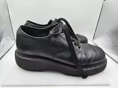 Vtg Dr. Doc Martens Y2K 90s 8651 Black Chunky Platform Lace Up Oxford Loafers 7 • $39.95