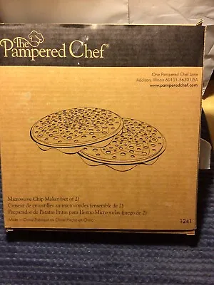 Pampered Chef Microwave Chip Maker Set Of Two #1241 Potato Chips No Oil NEW • $5