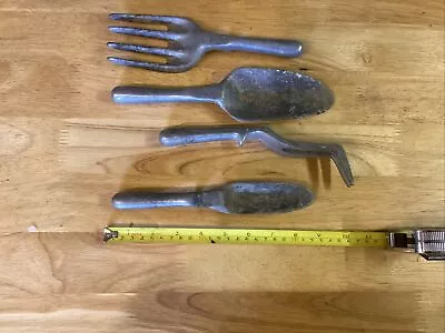 Four Old Aluminium Garden Tools • £12.50