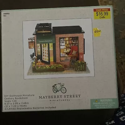 Mayberry Street Miniatures DIY Century Bookstore Doll House Kit 1:24  1969955 • $20