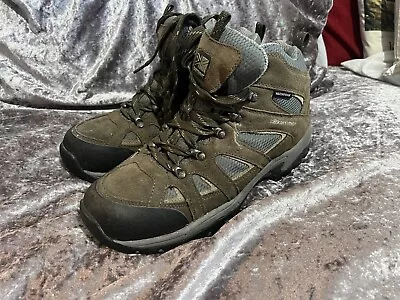 Karrimor Mount Mid Mens Walking Boots Brown Size UK 10 Weathertite Waterproof • £5.19