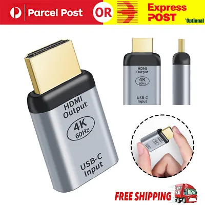 $15.29 • Buy USB-C Type C Female To HDMI 2.0 Male Adapter 4K@60HZ Video USB 3.1 Gen 2 Connect
