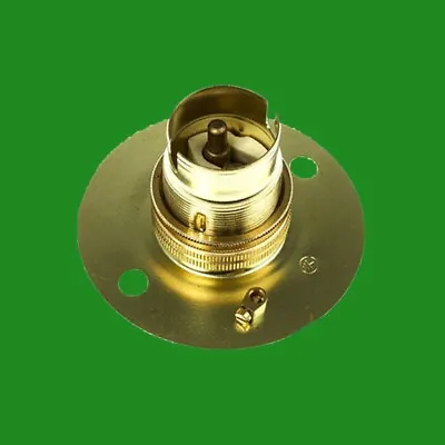 £21.49 • Buy 6x Brass Ceiling Batten Shade Ring 50mm Fixing BC B22 Bayonet Lamp Holder