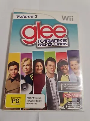 GLEE KARAOKE REVOLUTION Nintendo WII GAME Volume 2 (PAL 2010) • $12