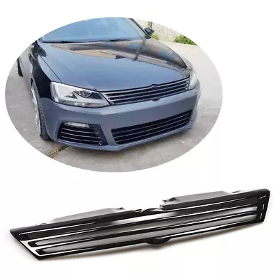 Glossy Black Front Bumper Grille Grill For Volkswagen VW Jetta MK6 Sedan 2012-15 • $136.79