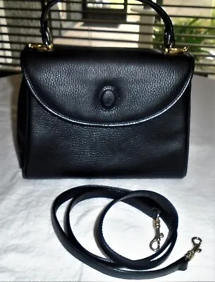 Black Leather Mark Cross New York Collection Crossbody Bag Pebbled $1500.00 • $250