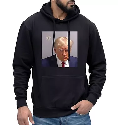 Donald Trump Jail Mugshot Meme Hoodie Headshot TRUMP 2024 Funny Fake News Hoody • $29.58