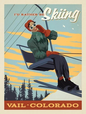 $9.99 • Buy Vail Colorado Skiing Poster. 