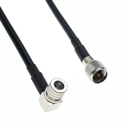 QMA Male Right Angle To PL259 MINI UHF Male Connector Pigtail RG58 Cable Lot • $7.99