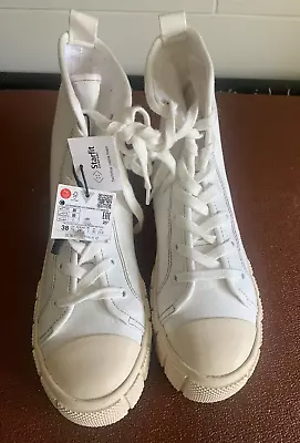 £20 • Buy Zara, High Top, Platform, Lace Up Canvas Boots, UK 5 (38)