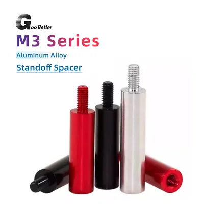 M3 Round Aluminum Standoff Spacer Male To Female 6-50mm Pillar PCB Motherboard • $4.56