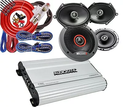 4x MB Quart 5x7/6x8  & 6.5  Premium Car Speakers + 1000W 4CH ELITE Car Amp +Kit • $149.99