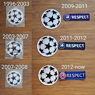 ALL Champions League Badges / Patches LEXTRA Football Shirt Soccer Jersey Retro  • £7.19