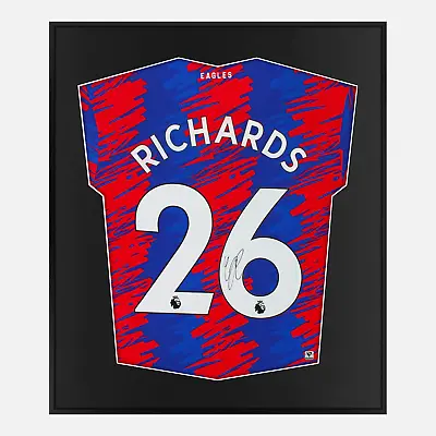 £307.99 • Buy Framed Chris Richards Signed Crystal Palace Shirt 2022-23 Home [Mini]