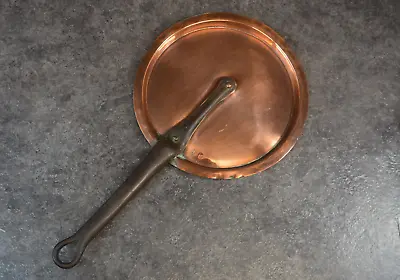 Vintage French Copper Splash Lid Cover Tin Lining For 7.9inch Pot Pan Ref AP175 • $60