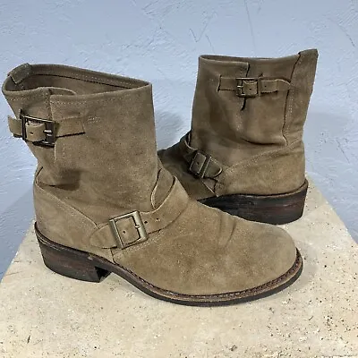 Vintage Shoe Company USA Union Made PA Womens Suede Leather Engineer 11 M • $38.99