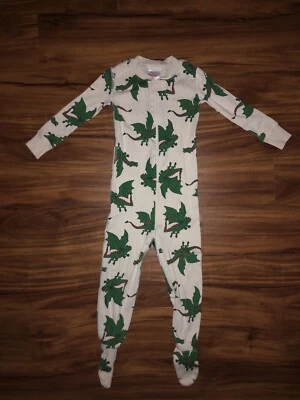 $7 • Buy Hanna Andersson Footed Dragon Pajamas 2T Organic Cotton