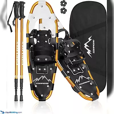 NEW!  30   Adult Gold All-Terrain Snowshoes W/ Poles & Bag By Gorpore • $25.50