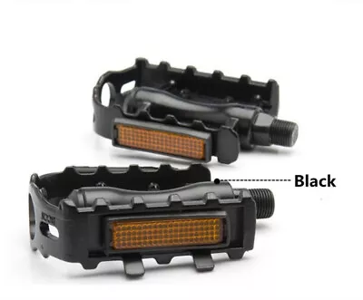 Bicycle Pedals Metal Alloy Flat Platform 9/16  Inch 14mm For Road Mountain Bike • $18.04