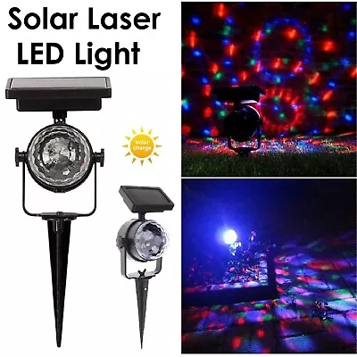 Solar Laser LED Lights Outdoor Waterproof Star Light Projector Xmas Christmas • $30.99