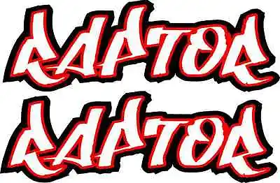 $14.95 • Buy Raptor 350 600 660 700 Red Rear Fender Graphics Decals Stickers ATV QUAD Yamaha