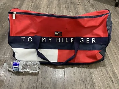 Tommy Hilfiger Large Gym Duffle Bag Vintage 90’s Flag Spell Out Logo Duffel • $16