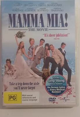 Mamma Mia The Movie DVD Region 4 VGC Meryl Streep Pierce Brosnan Free Postage • $6.95