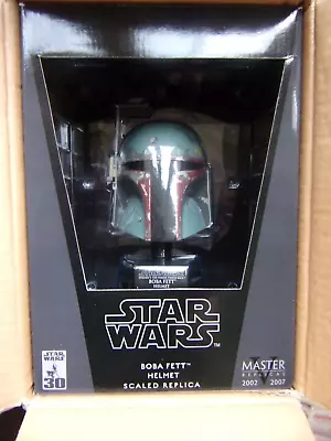 MASTER REPLICAS STAR WARS BOBA FETT HELMET .45 Scaled Sealed MR359 Rare 2007 • £69.99