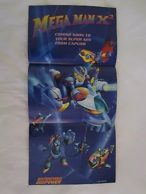 Mega Man X2 X 2 (SNES) Super Nintendo Power Poster 1995 Capcom RARE • $19.95