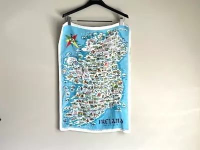 Vintage Ireland Map Linen Kitchen Towel • $4
