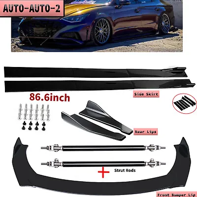 For Hyundai Sonata Front Rear Bumper Lip Spoiler Body Kit Splitter Side Skirt • $79.99