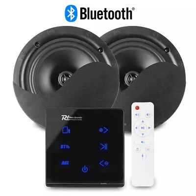 Bluetooth Ceiling Speaker Set - 2x NCSS8B 8  And A50B Home Audio Music System • £175