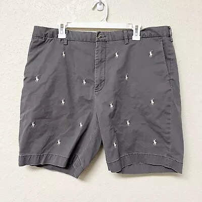 Polo Ralph Lauren Men’s All Over Pony Print Stretch Classic Fit Shorts Sz 38 • $32.99