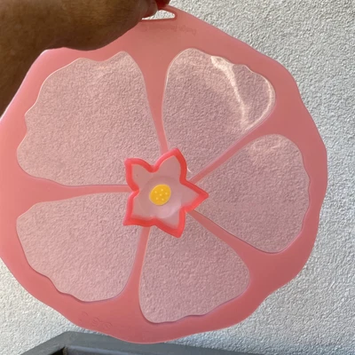 $5 • Buy Charles Viancin Pink Silicone Hibiscus Lid Cover, 12 