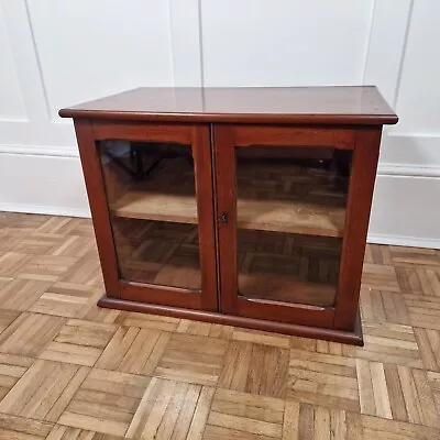 £95 • Buy Counter Top Cabinet Mahogany Sideboard Glazed Panelled Display Shop Cupboard 