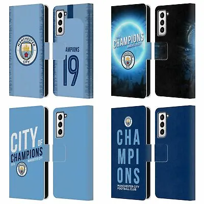 Man City Fc 2019 Champions Leather Book Wallet Case For Samsung Phones 4 • £19.95
