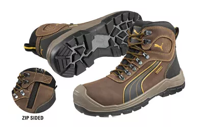 $212.60 • Buy Puma Sierra Nevada Zip Brown Waterproof Work Boots With Composite Toe Cap